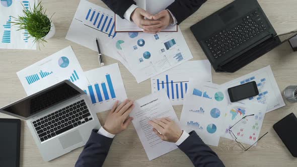 Man Signing Business Contract, Partners Shaking Hands, Start of Cooperation