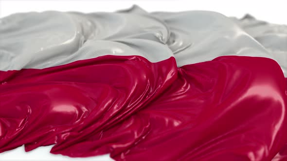 Poland Flag On A White Floor 