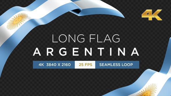 Long Flag Argentina