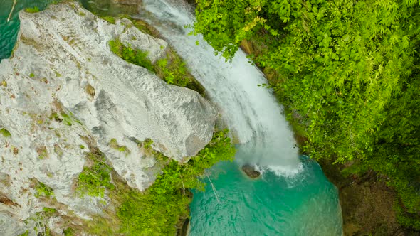 Beautiful Tropical Waterfall Philippines, Cebu