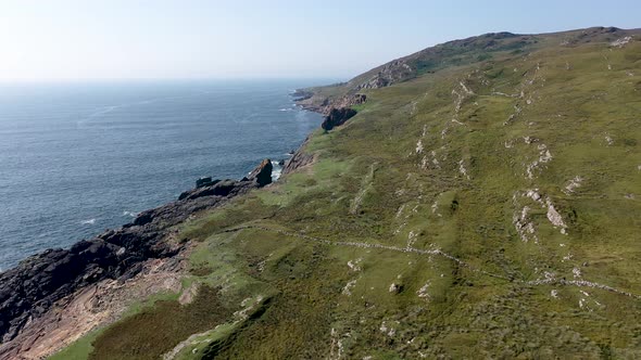 Aerial View of the Coastline By Marmeelan and Falcorrib South of Dungloe County Donegal  Ireland