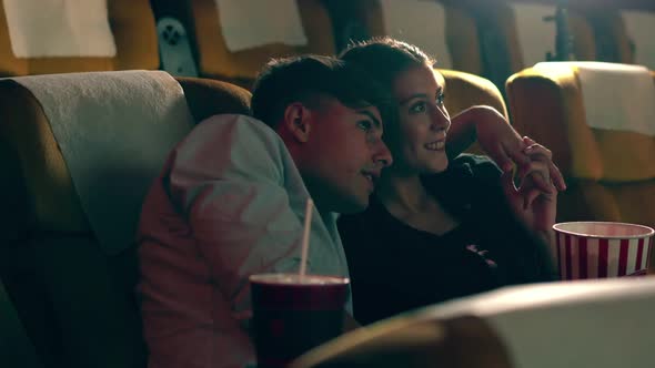 People Audience Watching Movie in Cinema Theater