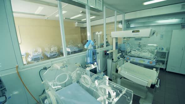 Obstetrics Ward with Boxes for Newborn Babies