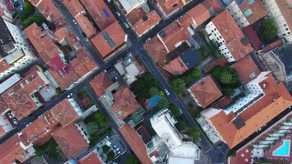 Top View of the Cozy and Smooth Streets of the City