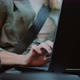 Unrecognisable Business Woman Working on Laptop While Sitting on Back Seat of Car - VideoHive Item for Sale