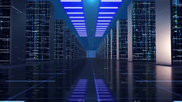 Big Data Server Room Shuttle Background