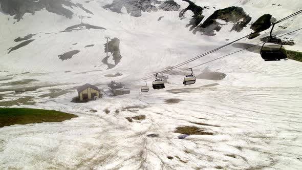 Aerial Shot of Alps Mountains