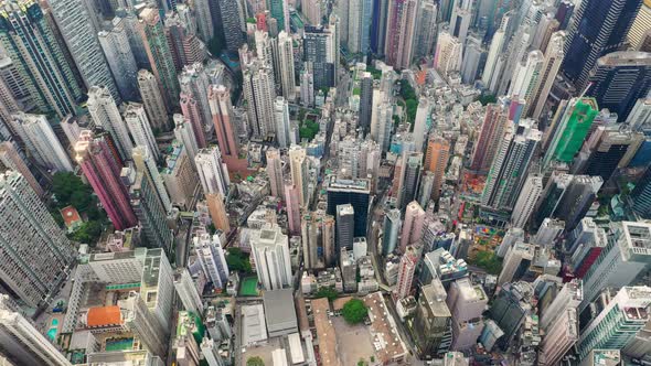 Top view of Hong Kong city