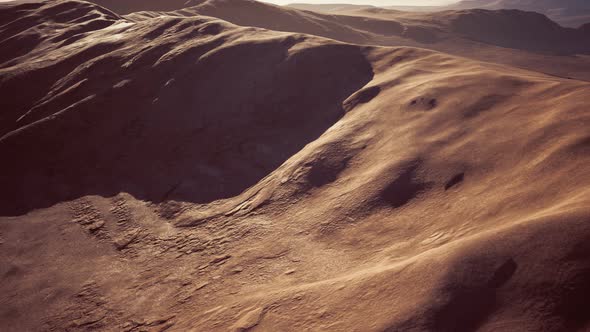 Aerial of Red Sand Dunes in the Namib Desert