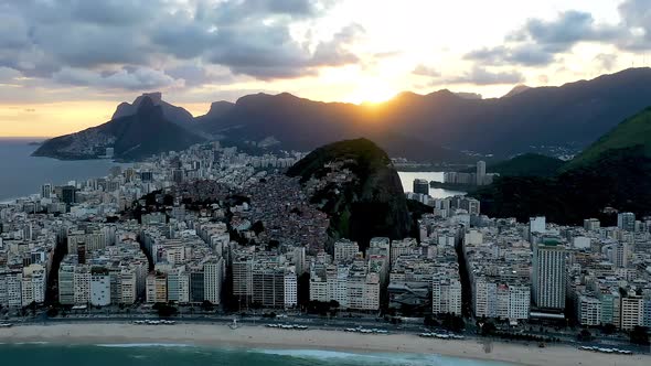 Summer travel at Rio de Janeiro Brazil. Landmark of coast city. Tropical travel