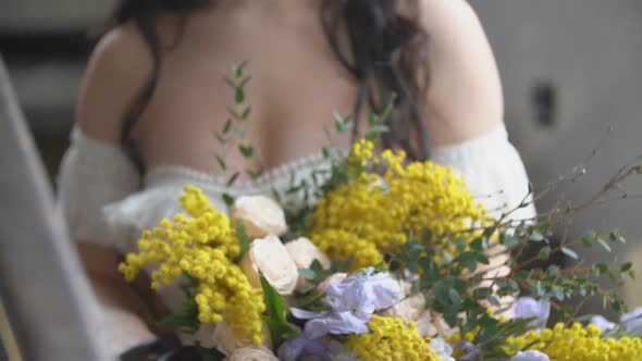 Girl with a Bouquet of Flowers