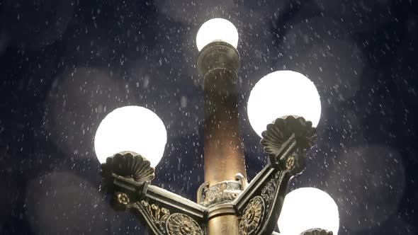 Christmas Lantern, snow and lanterns