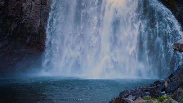 Rainbow Falls in the Ansel Adams Wilderness in California USA