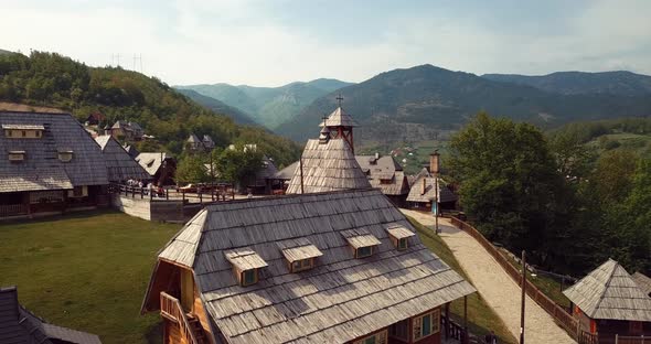 Drvengrad Serbia Aerial