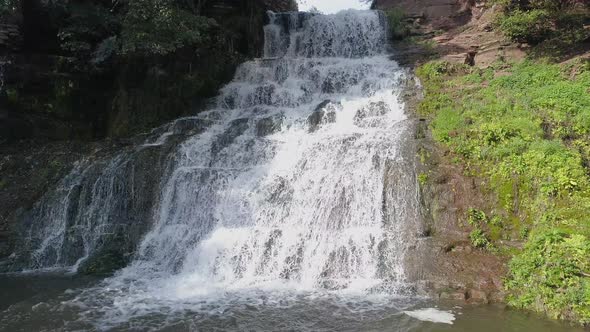 Aerial view of a waterfall