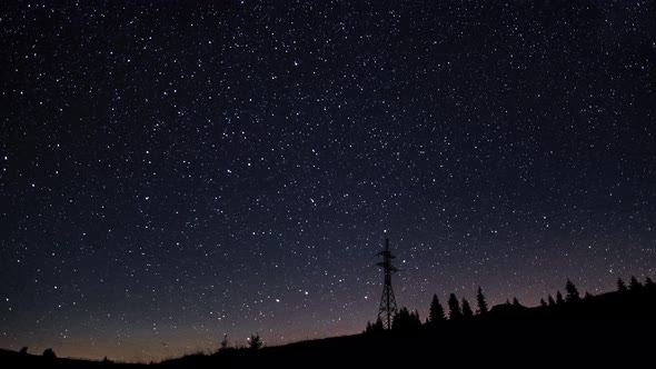 Movement Of The Stars In The Night Sky