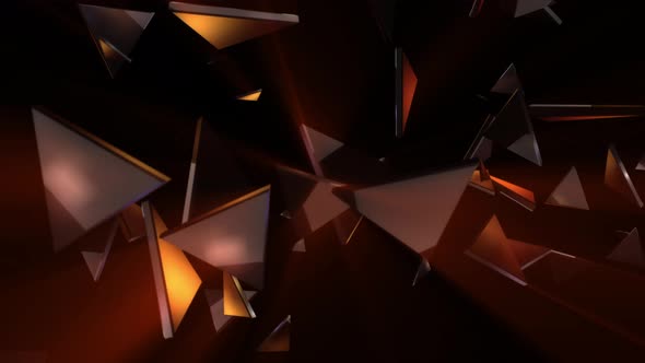 Dark Spinning Triangle Shards Technology