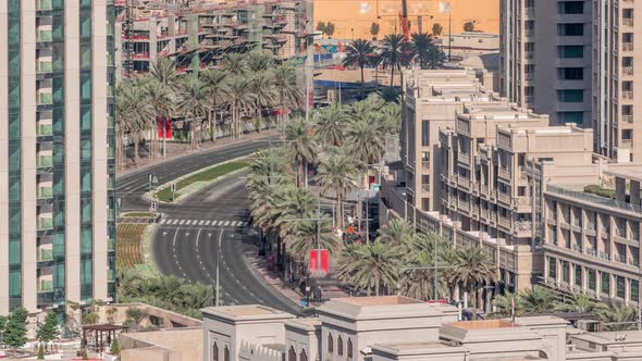 Intersection Traffic Timelapse on Mohammed Bin Rashid Boulevard