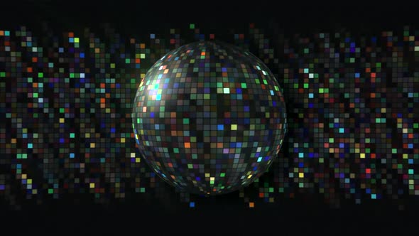 Beautiful shiny background with rotating disco ball