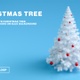 Merry Christmas rotating white Christmas tree - VideoHive Item for Sale