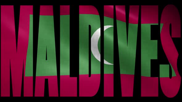 Maldives Flag Into Country Name