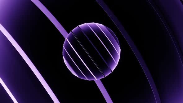Vj Loop Abstract Background Flight Of A Lilac Ball 02