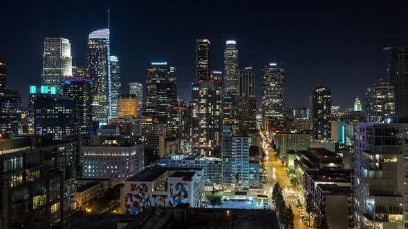 Downtown Los Angeles Skyline at Night