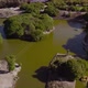 aerial tour of a small circular lake, full of trees - VideoHive Item for Sale