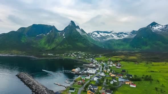 Mefjordvar, Island Senja. Beautiful Nature Norway Natural Landscape Mefjord.