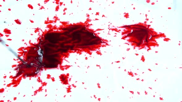 Red Ink Drops On The Wet Papper alt