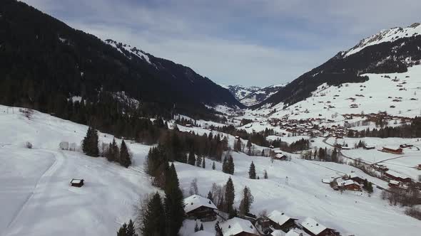 High angle of a mountain scenery 