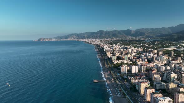 Mahmutlar aerial view Turkey Alanya 4 K