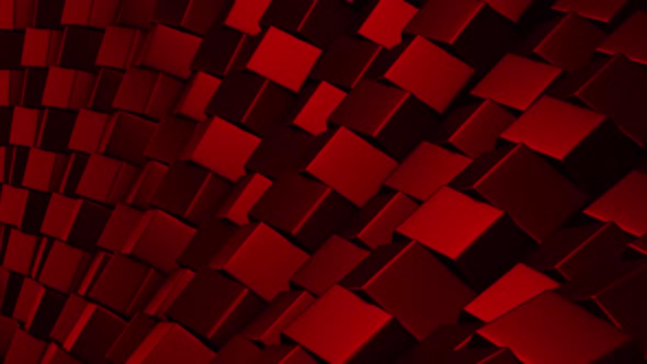 Red Elegant Rolling Cubes Background