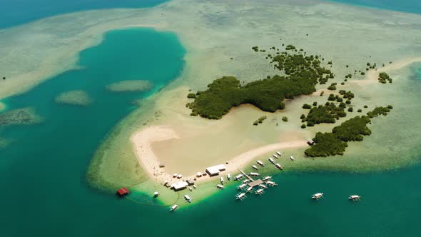 Tropical Island with Sandy Beach