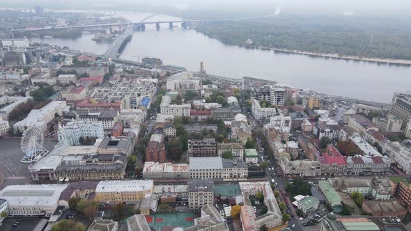 Kyiv - the Capital of Ukraine. Aerial View. Kiev