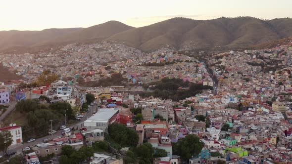 AERIAL: Guanajuato City, Mexico (Descending)