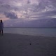 People Walking on Beach After Sunset - VideoHive Item for Sale