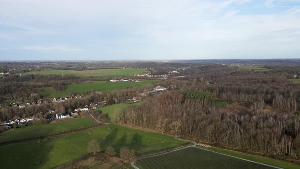 Aerial View of Genappe of Walloon Brabant of Belgium
