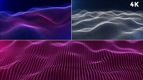 Abstract Close-Up Wavy Dot Particles Pack