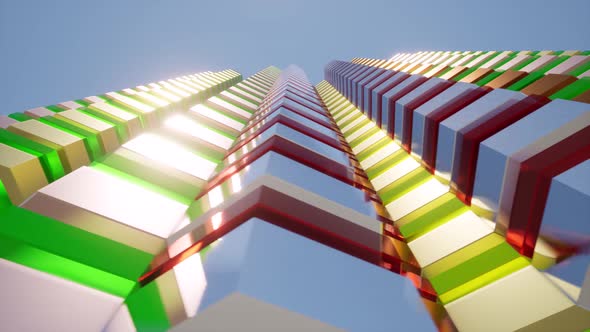 Modern Futuristic Facade Building Urban City Skyline Town alt