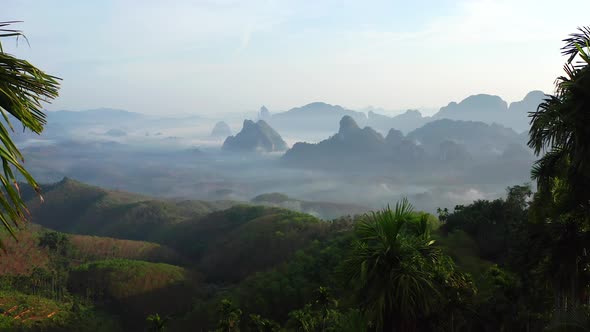 Rice Terraces Near Doi Tapang Viewpoint in Chumphon Thailand