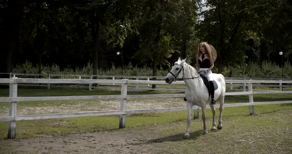 Pretty Girl Rides A White Horse