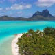 Aerial of Tropical Island  in the Bora Bora Lagoon - VideoHive Item for Sale