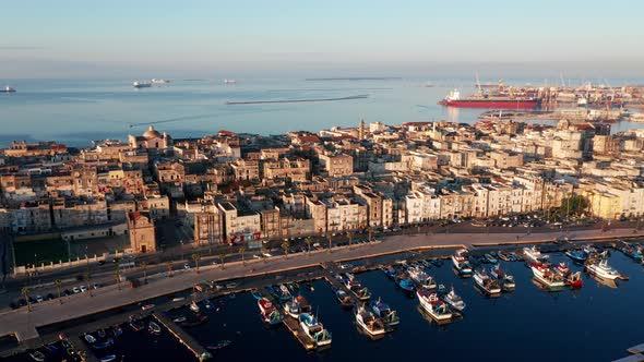 Aerial view of Taranto, Italy