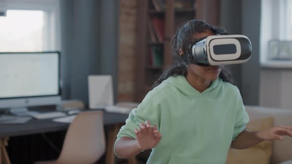 Afro Girl In VR Glasses