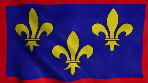 Anjou Flag France Waving in the Wind Background