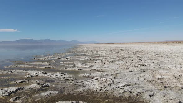 Aerial View of Bombay Beach and the Southern California Salton Sea Landscape in California