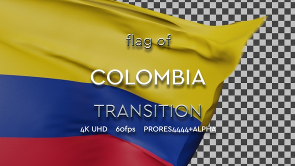 Flag of Colombia Transition | UHD | 60fps alt
