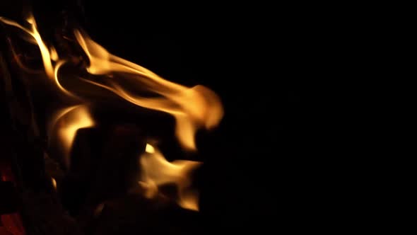 Fire Flames on a Black Background
