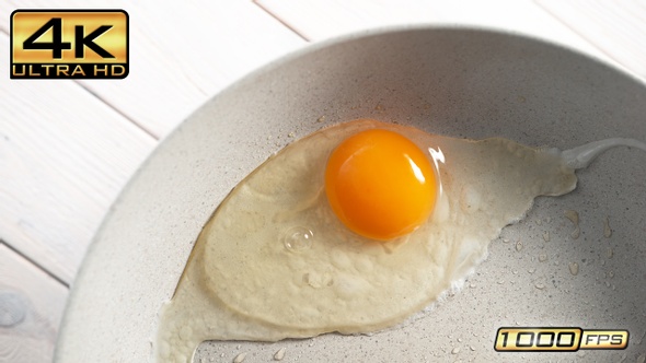 Cooking Sunny Side-up Egg in a Frying Pan